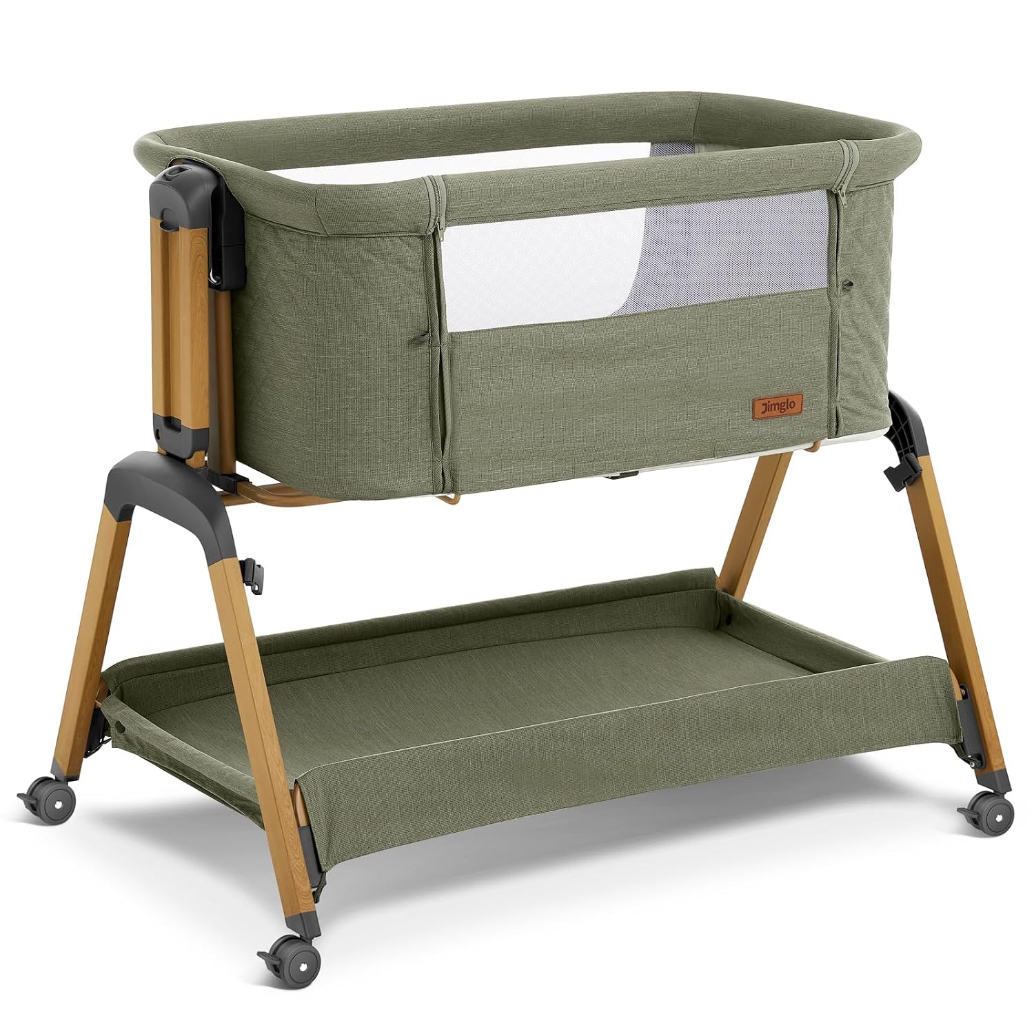 Jimglo 3-in-1 Rocking — Switching between bedside use and rocking use.