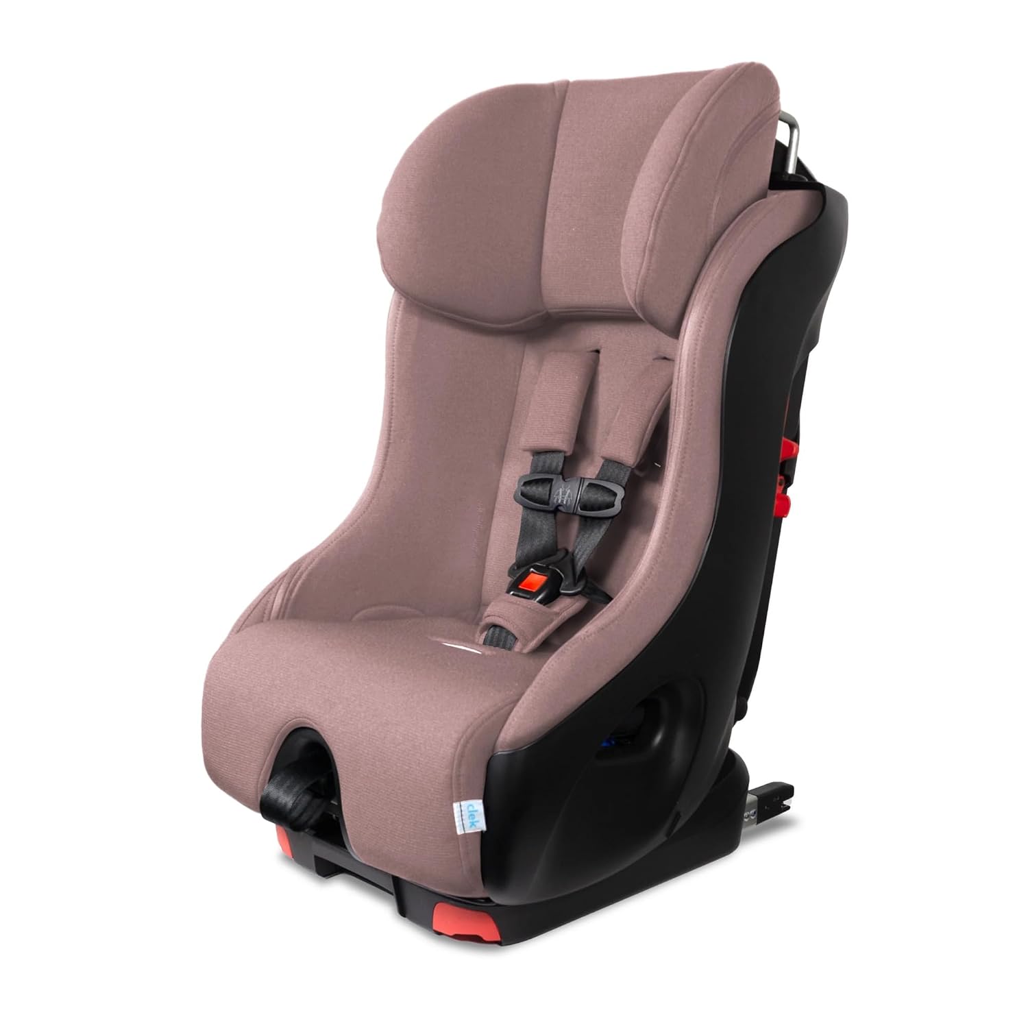 Clek Foonf — The narrowest seat here you can actually verify — fits three across a compact.