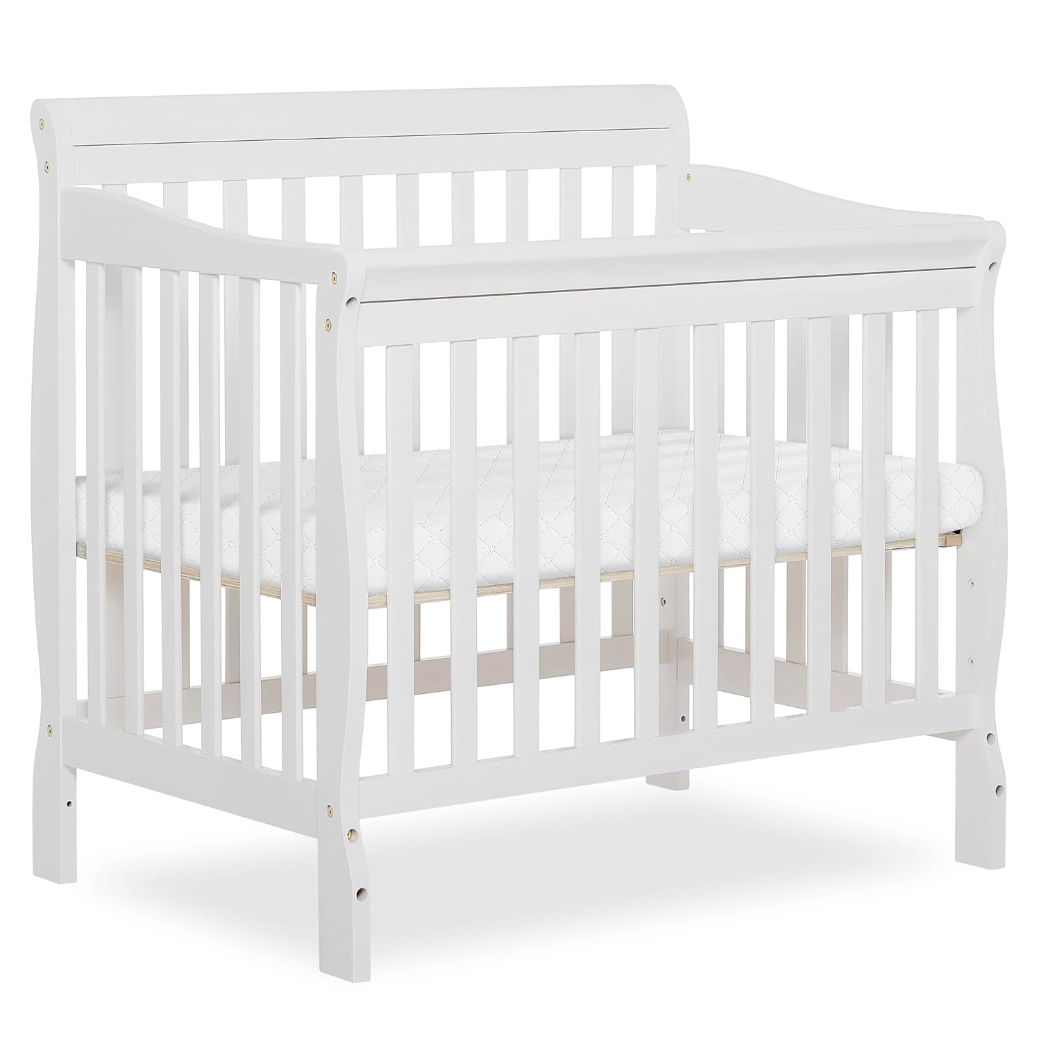 Dream On Me 4-in-1 Mini Baby Crib — Crib permanence in the smallest footprint on this page.