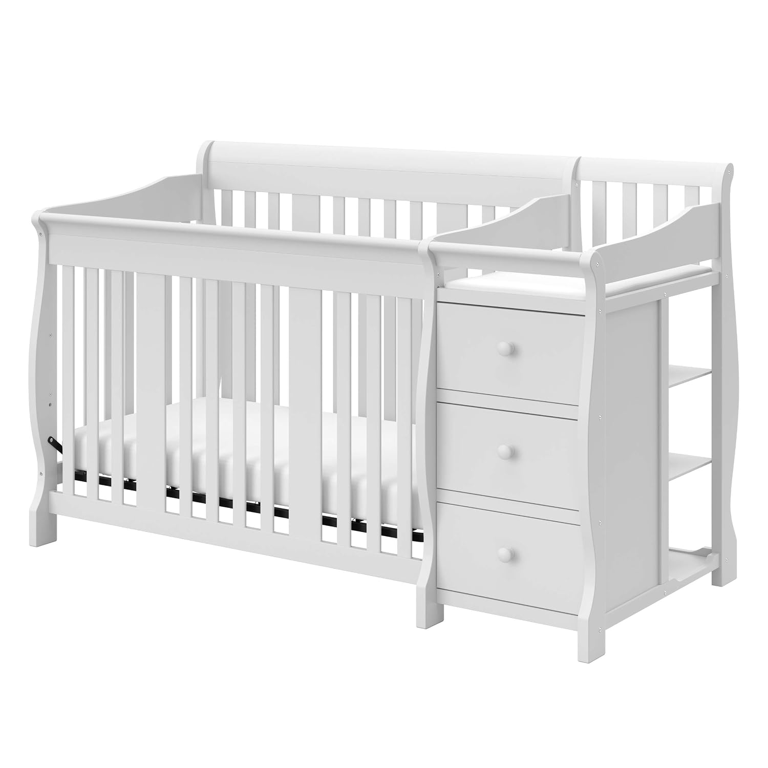 Storkcraft Portofino 5-in-1 Convertible Crib and Changer — When the room has to hold a crib and a changing table in one footprint.